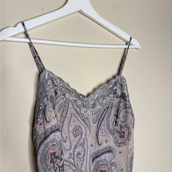 Victoria's Secret Paisley Chiffon Mini Babydoll Slip Dress Lingerie Pink Lace Sm - Picture 5 of 8